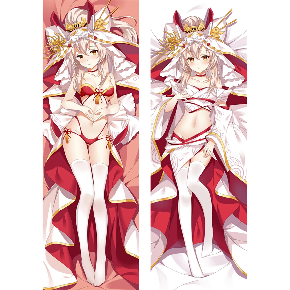 

50x180cm Game Anime Azur Lane IJN Ayanami Cosplay Dakimakura PillowCase Hugging Body Prop Pillow Cover