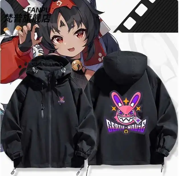 

Anime Zenless Zone Zero Cunning Hares Windbreaker Jacket Hoodie Cosplay Autumn Winter Men Women Coat Loose Tops Anime Anime