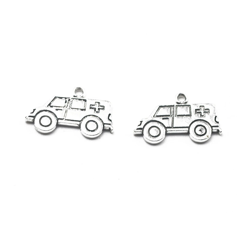 

20 Pcs Ambulance Pendant Jewelry Making Pendants Charm DIY Charms Necklace Alloy Earrings