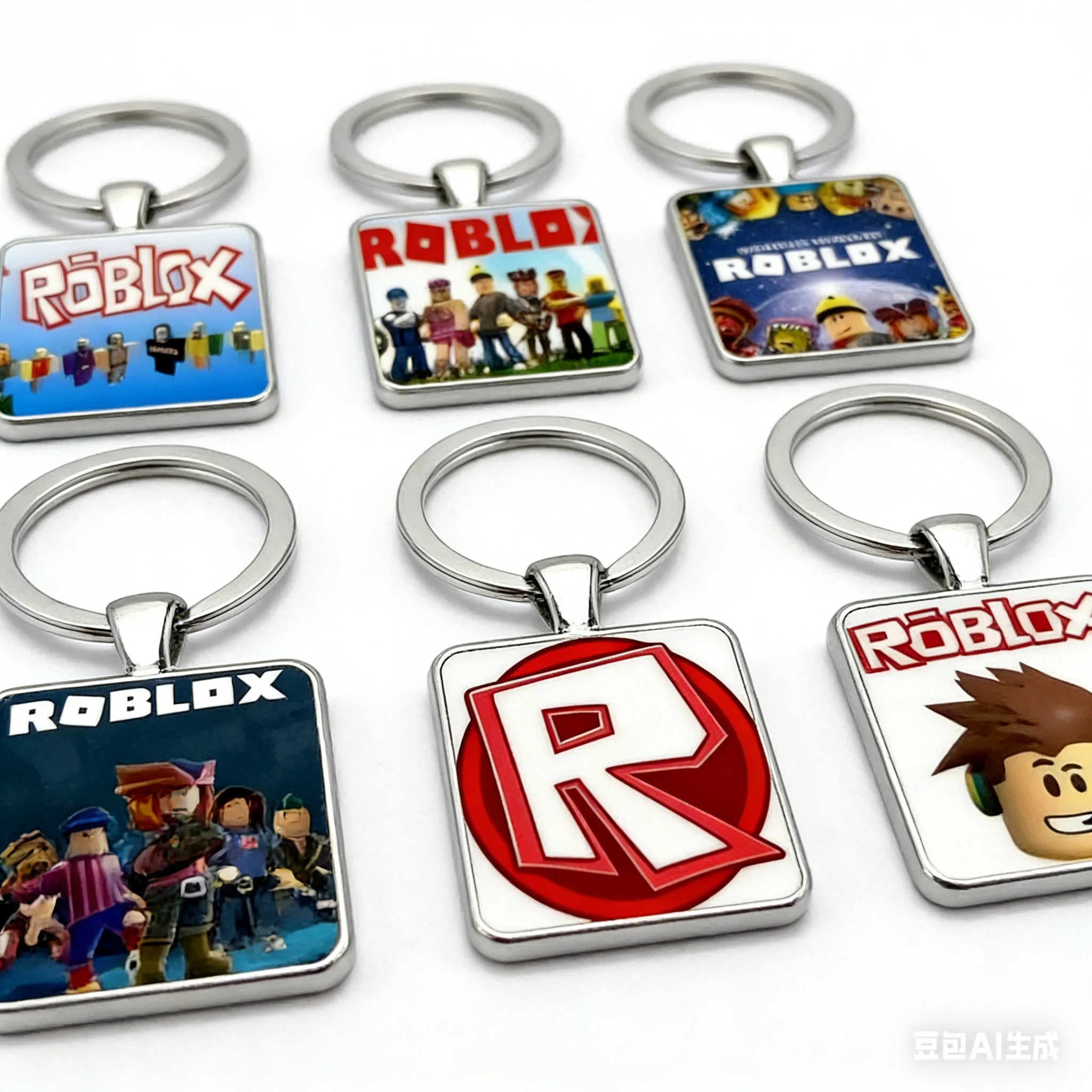 

Robloxs Creative Peripheral Cartoon Keychain Jewelry Pendant Backpack Accessory Keyring Student Birthday Gift Toy Decorative