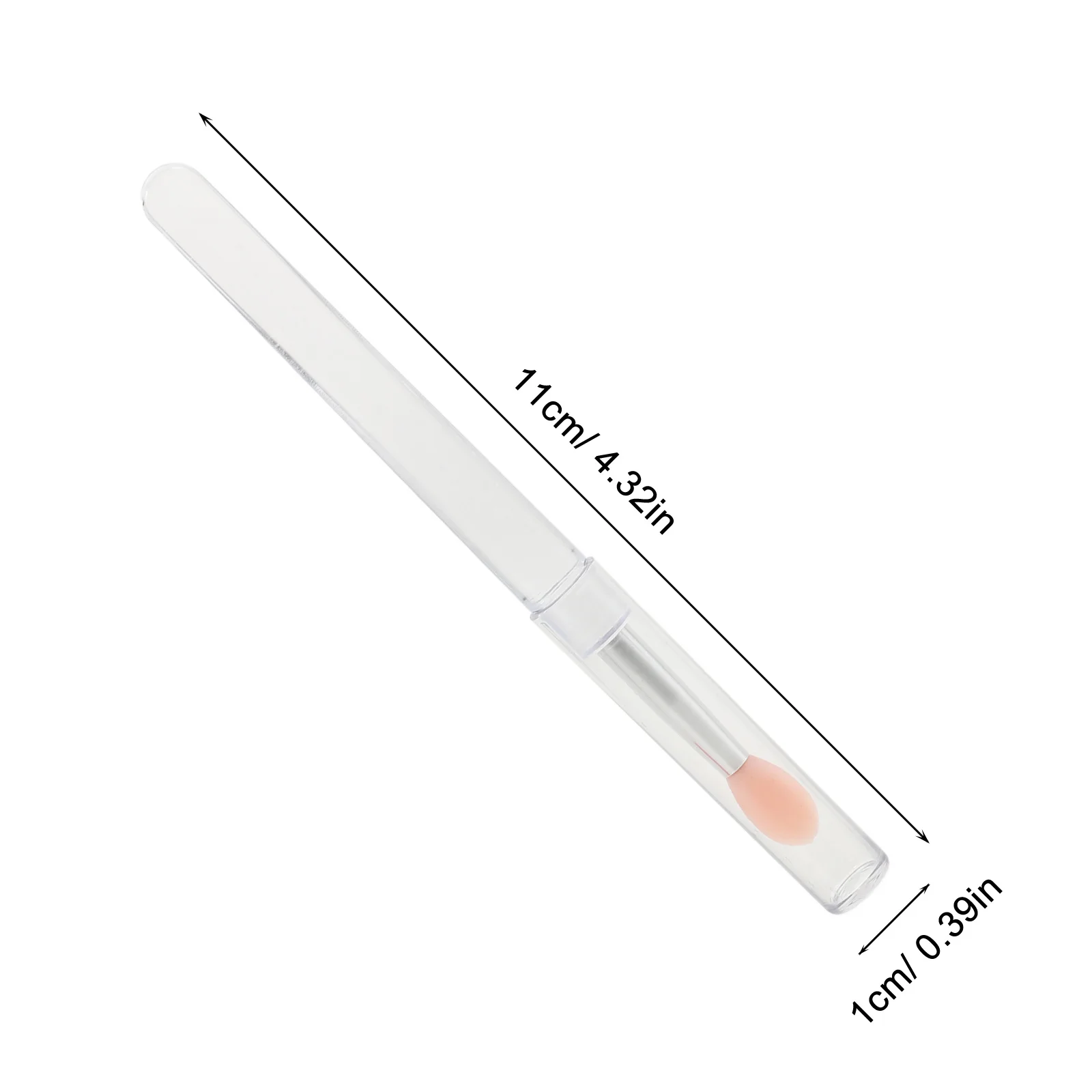 Juego de brochas de labios de silicona, aplicadores de máscara de labios reutilizables, herramienta de maquillaje de precisión portátil para sombra de ojos, 5 uds.