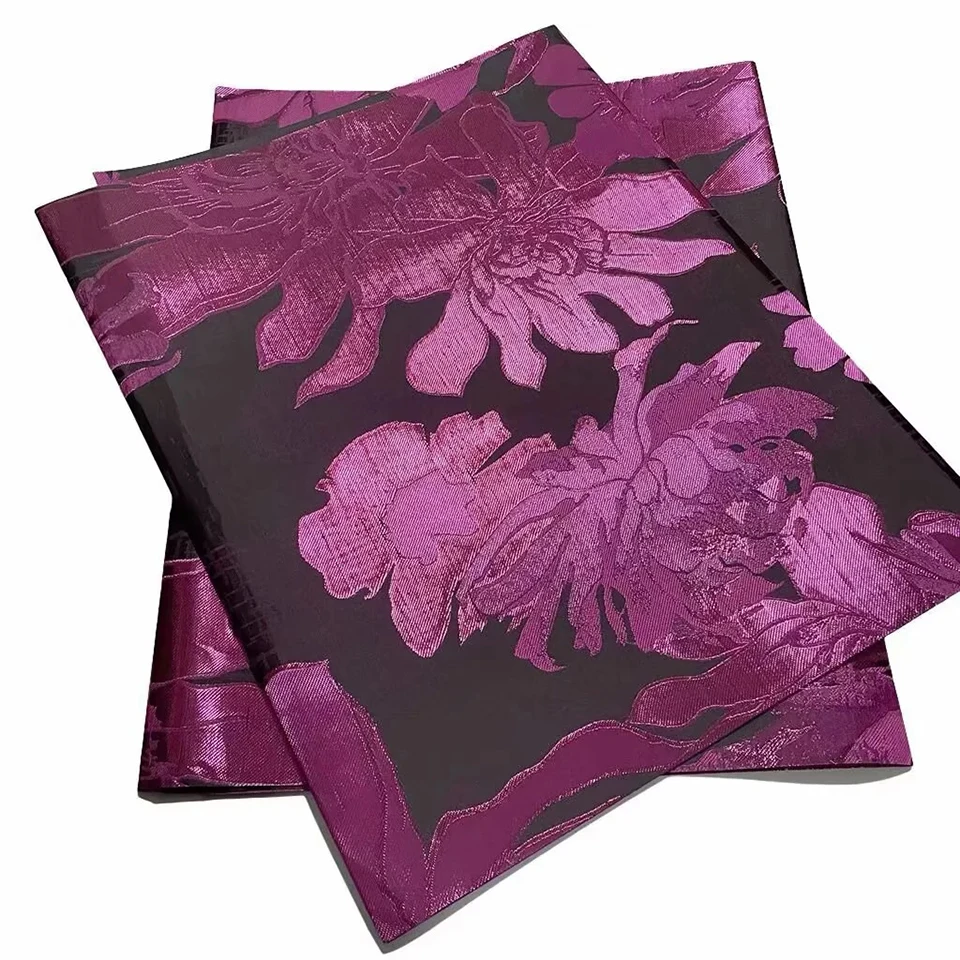 

Elegant Purple Sego Gele Headtie, 2.5 Yards Traditional African Head Wrap for Engagement, Wedding & Party Events TXH-17-9