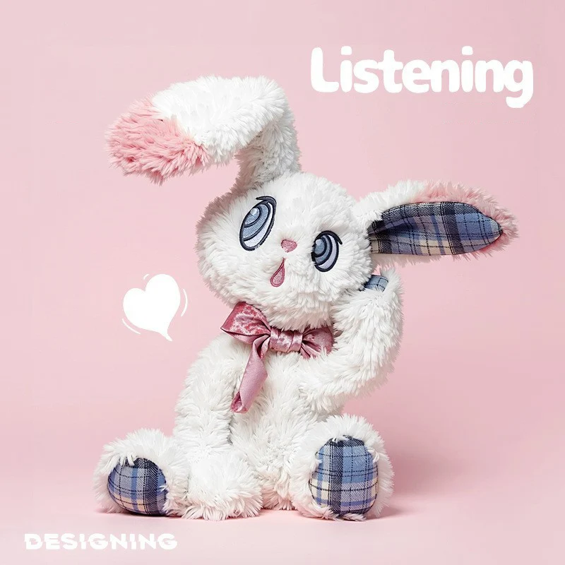 

Cute Bunny Plush Doll Design Kawaii Cartoon Rabbit Dopamine Present Pretty Soft Stuffed Animal Toy Huggable Perfect Girls Gift