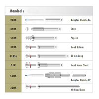 Dental Polishing disc Holding Rod Tool Mandrels HP RA Φ2.35mm shank ,3mm small head size Mandrels Dentist Lab Product