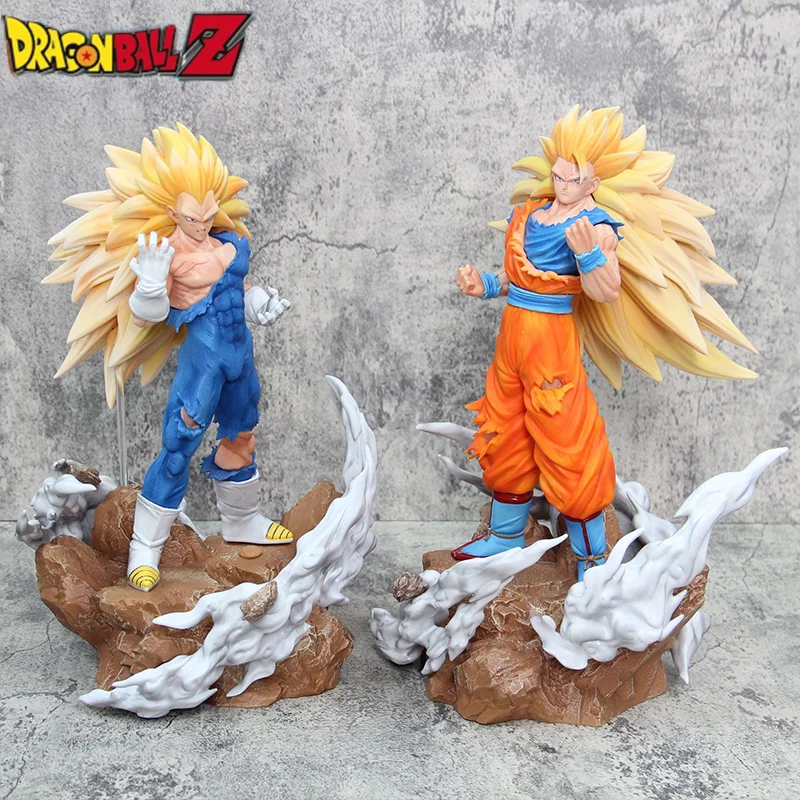 

Dragon Ball Z Anime Figures Son Goku Vegeta Ssj3 Super Saiyan 3 Figurine Pvc Statue Model Collect Desktop Ornaments Model Gift