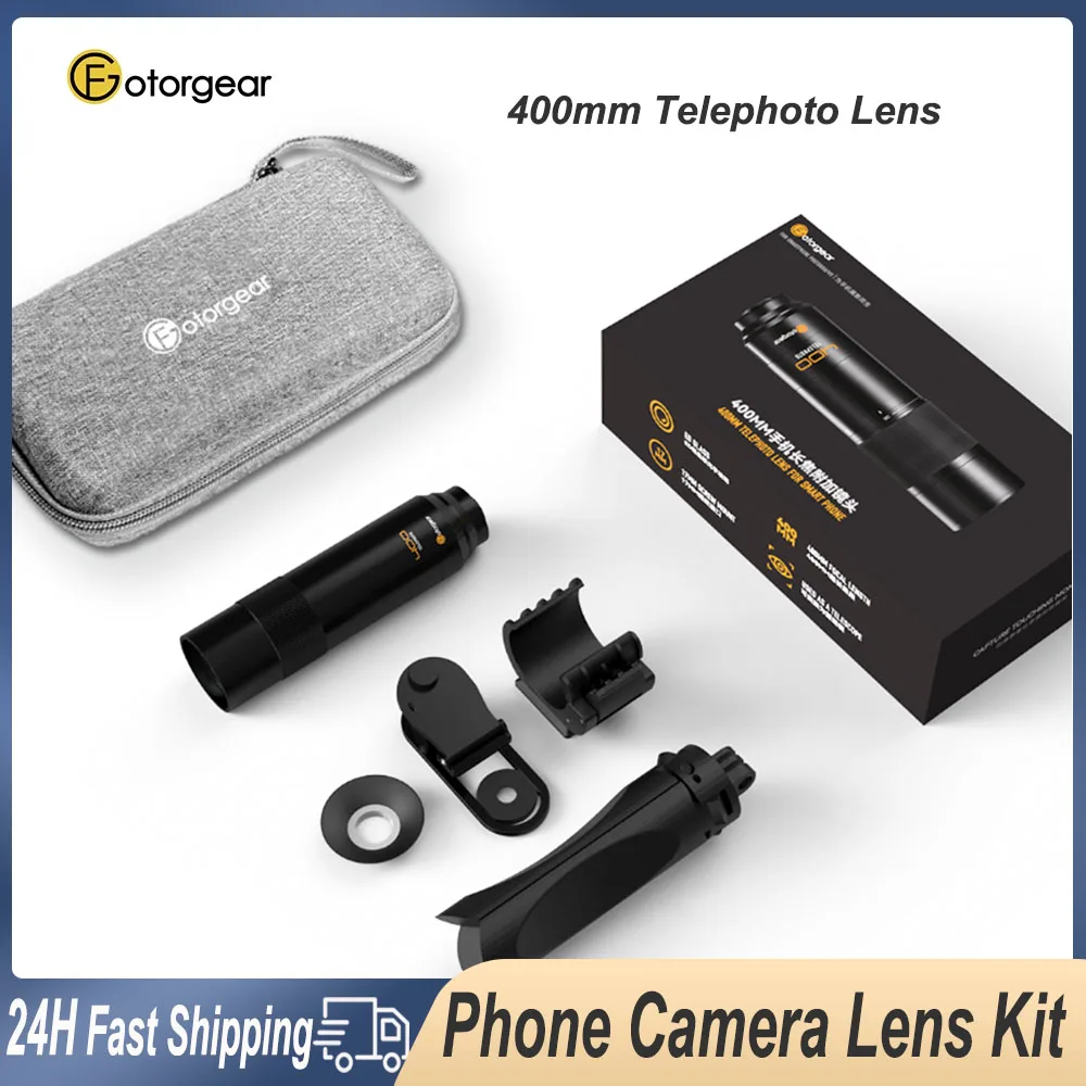 Fotorgear Phone Camera Lens for iPhone 14 13 12 11 Mobile Telephoto Lens Telescope for Concert camping Tourism photography Kit