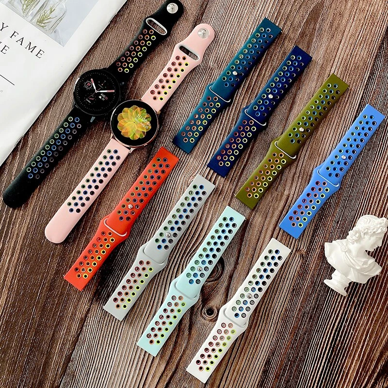 Silicone Strap for Samsung Galaxy watch 4/5 44mm 40mm 42mm/Active 2 20mm/22mm watch band correa galaxy watch4 classic 46mm 42mm