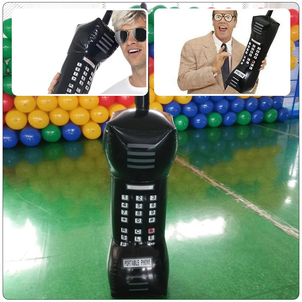 

2Pcs Inflatable Retro Phone Plaything Lightweight Fun Party Prop for Decorative Use Outdoor Events Family Gathering Amusement