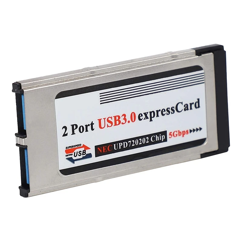 High-Speed Dual 2 Port USB 3.0 Express Card 34mm Slot Express Card PCMCIA Converter Adapter for Laptop Notebook