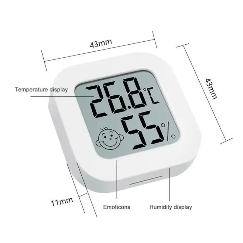 Mini LCD Digital Thermometer Hygrometer Indoor Room Electronic Temperature Humidity Meter Sensor Gauge Weather Station for Home