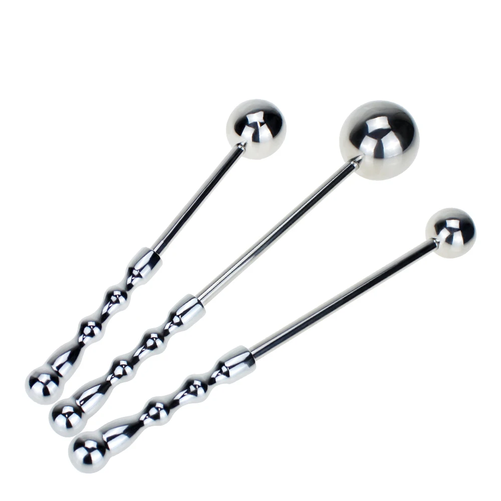 SML Metal Anal Balls Dildo Butt Plug Anal Plugs Long G Spot Stimulate Wand Massage Stick Adult Sex Toys For Men Women Gay Unisex