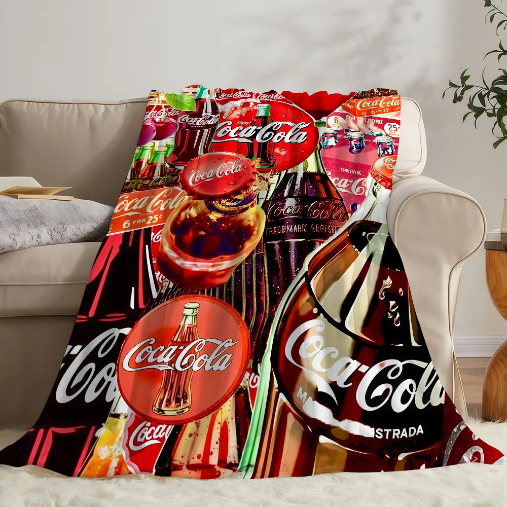 C-Coca C-Cola Fashion Blanket Soft Warm And Thick Perfect For Bedroom Living Room Bed Sofa Camping Picnic Office Gift