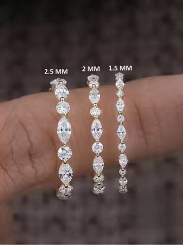 925 Sterling Silver Real Moissanite Diamond Marquise Round Ring For Women Daily Outfits Party Fashion High Quality Jewelry