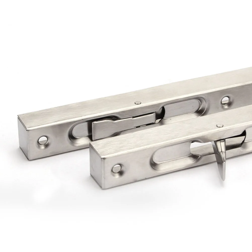 

Stainless Steel Lengthened Door Bolt Invisible Double Door Latch Fireproof Security Closure Office Furniture Repair Easy Install