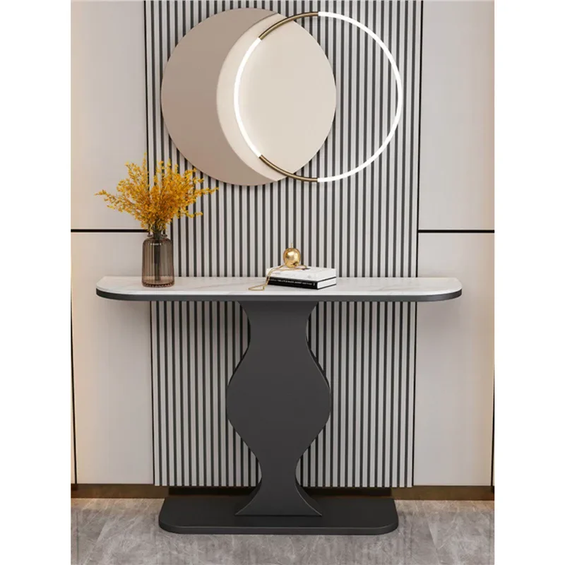 for Italian Light Luxury Rock Slab Wall Mounted Ultra Narrow Entryway Table New Chinese Style Front Door Corridor Entrance