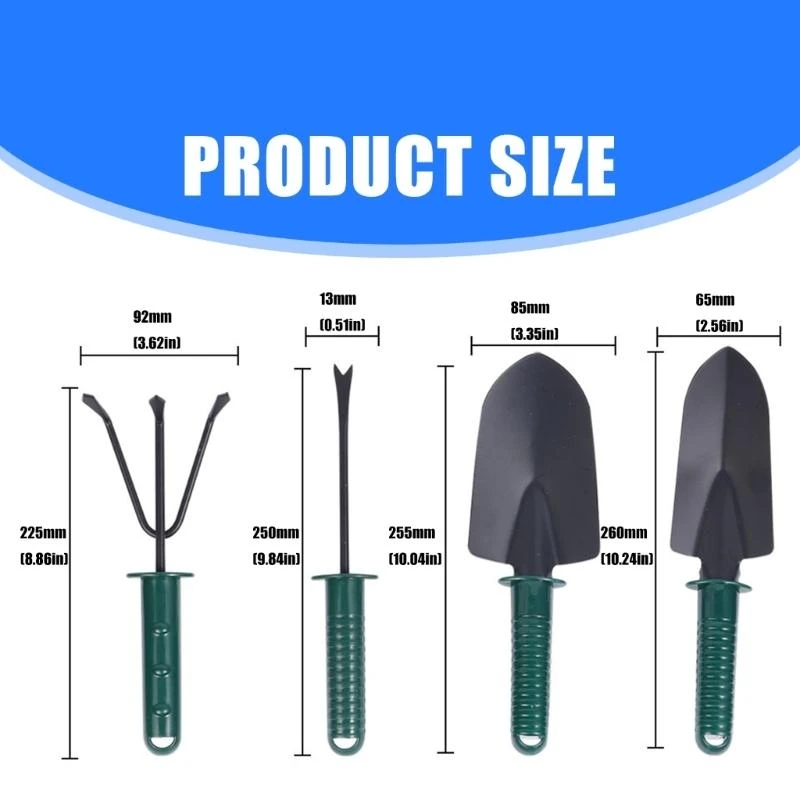 4PCS Ergonomic Handle Garden Tool Set Garden Tool for Home & Professional Use D2RD