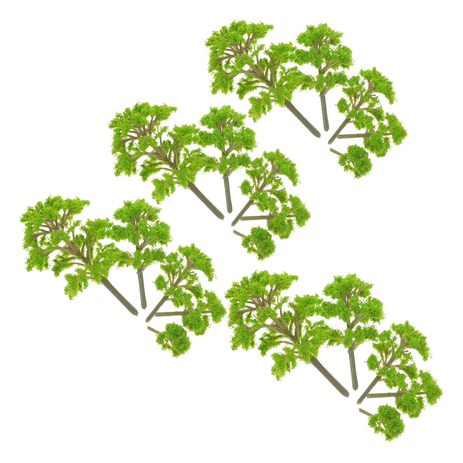 ต้นไม้จิ๋วสำหรับตกแต่งโต๊ะทราย 20 ชิ้น ต้นไม้จำลองขนาดเล็ก วัสดุงานฝีมือ DIY อุปกรณ์ตกแต่งภูมิทัศน์ขนาดจิ๋ว ของตกแต่งบ้าน