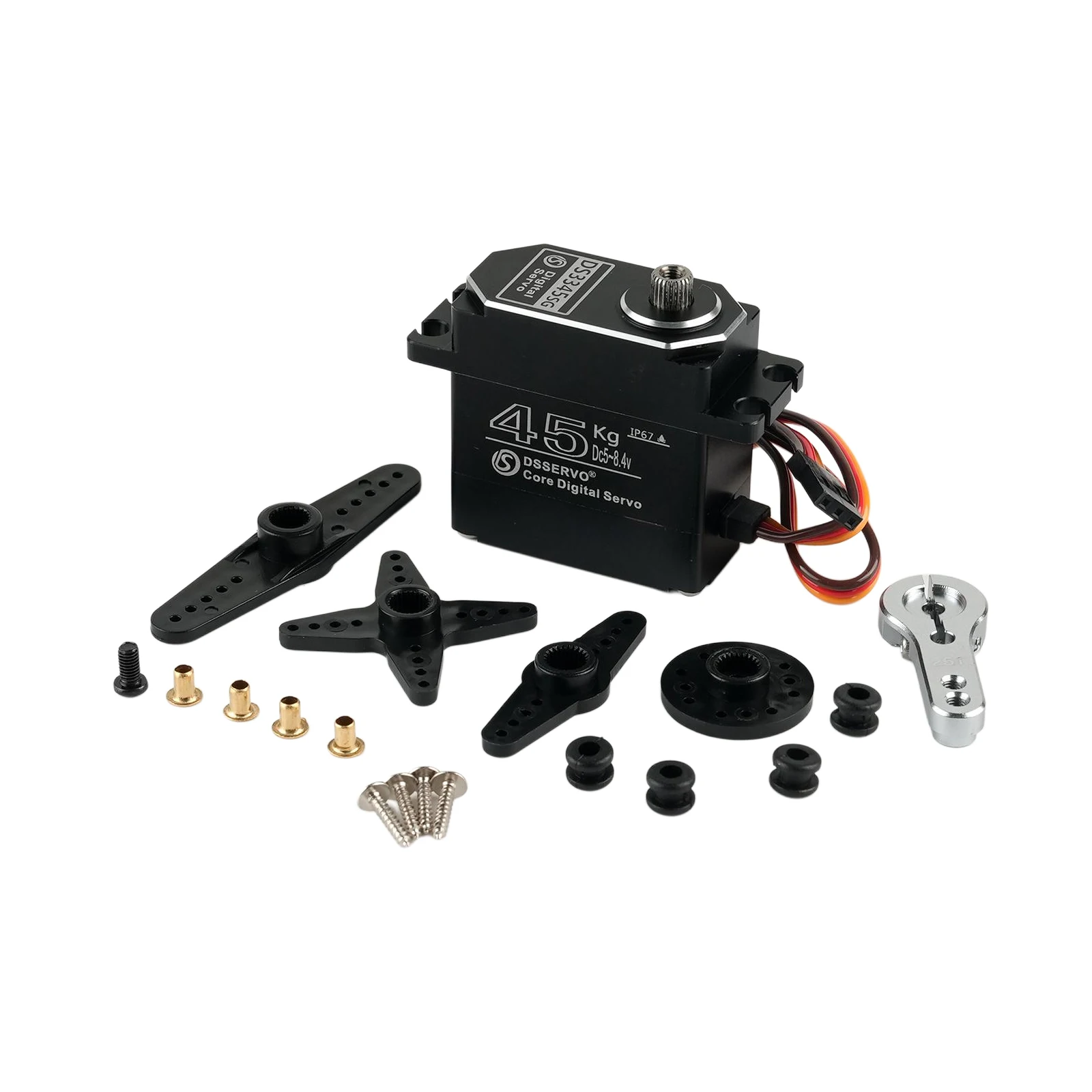 Servomoteur numérique entièrement en métal, 45KG DS3345 SG, couple élevé, moteur 270/180/360 degrés, IP67, pièces de jouets pour Robot RC/modèle de voiture