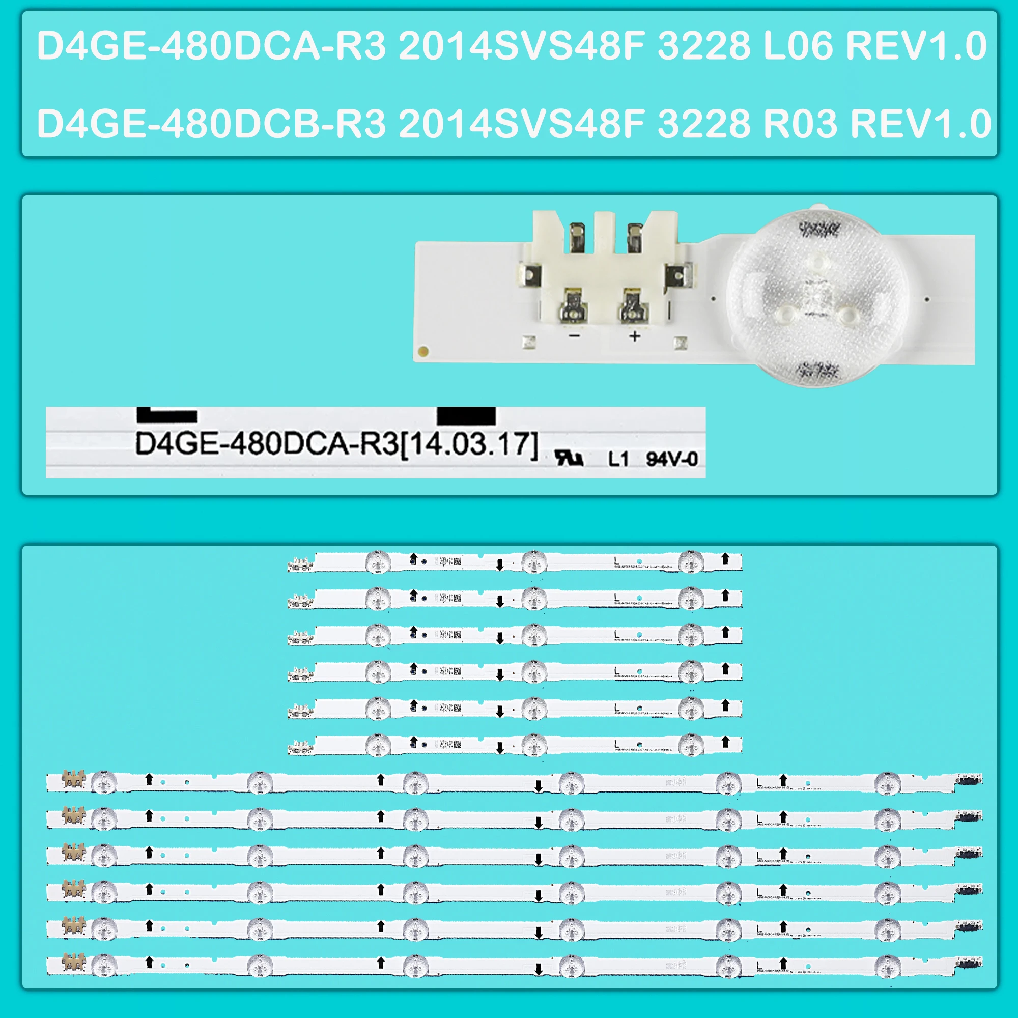 LED BackLight Strip For UE48J5100AU UE48H6480 UE48J5100AW UE48J5105AK UE48J5300AJ UE48J5300AK UN48H6400AH UE48H6500AW