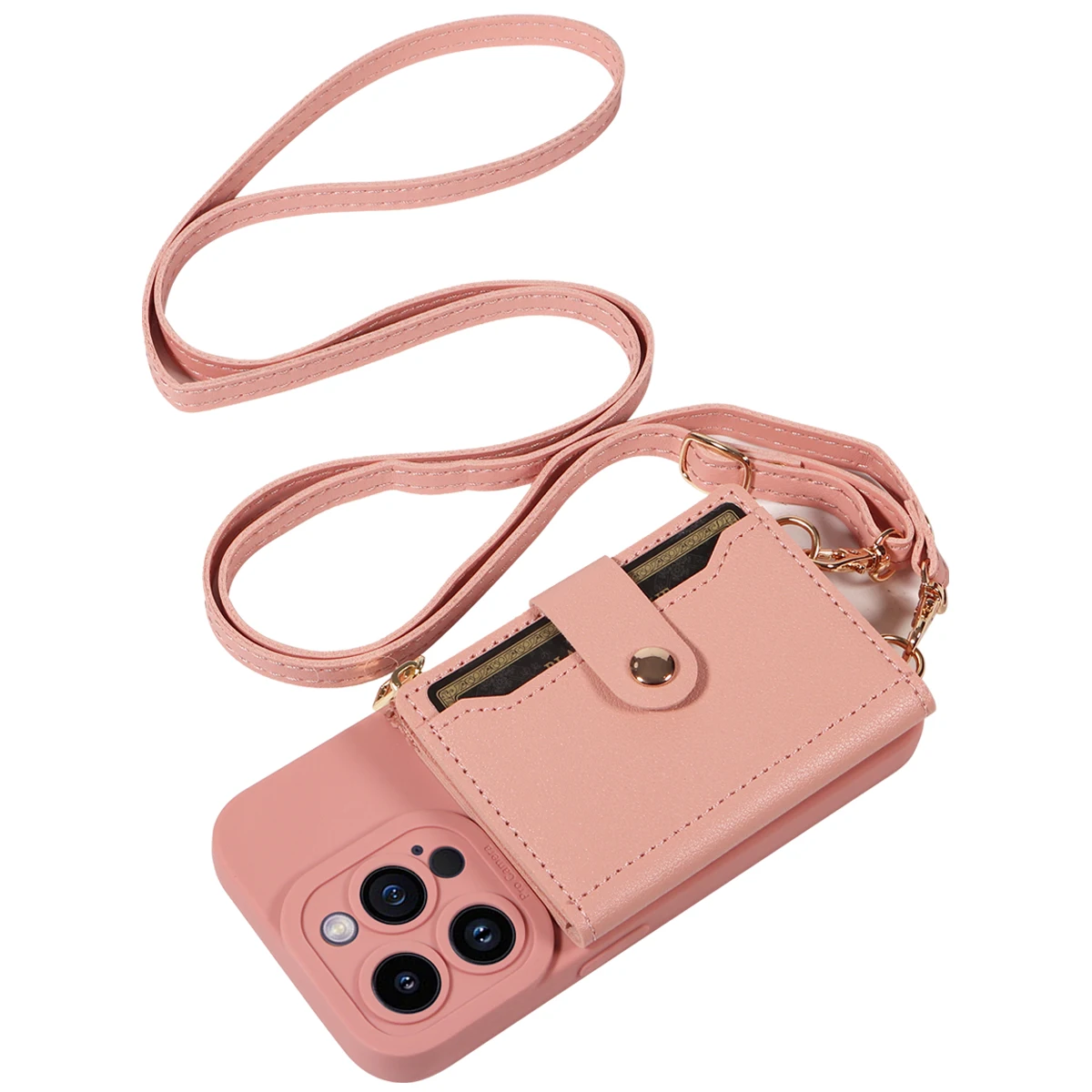 Kunstleder-Handyhülle für IPhone16promax 15 14 13 12 11Plus Mini 7 8plus XSMAX XR Crossbody Anti-Drop mit Spiegel-Geldbörsen-Abdeckung – Detail 12