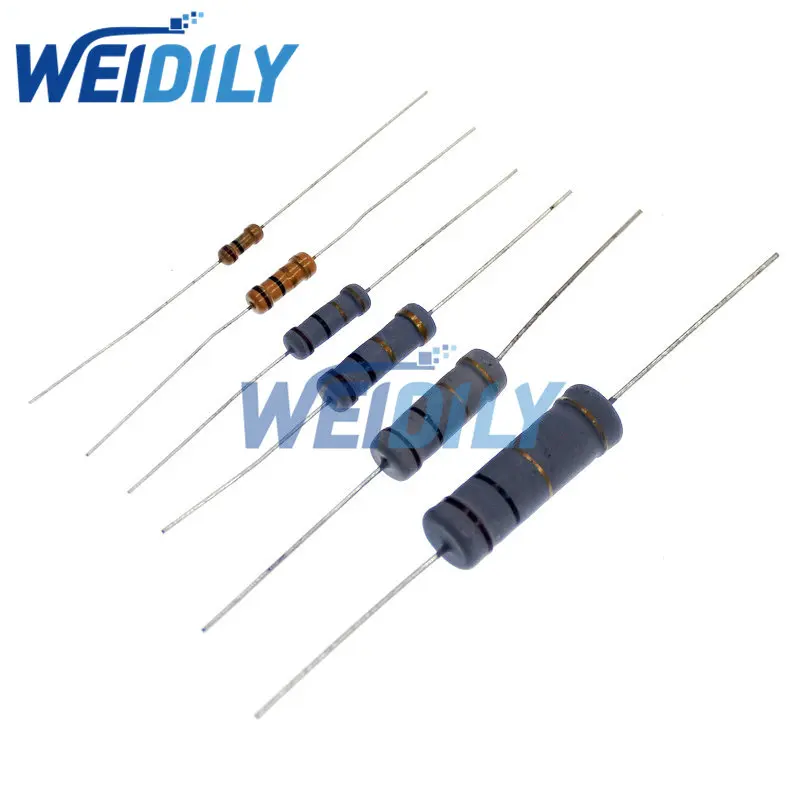 50PCS 1/2w 0.5W 5% Carbon Film Resistor 1R~1M 2.2R 10R 22R 47R 51R 100R 150R 470R 1K 4.7K 10K 47K 2.2 10 100 150 ohm Resistance