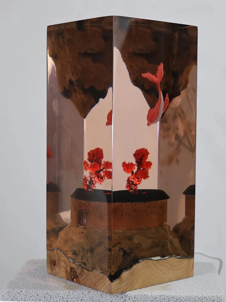 Cultura chinesa figura dos desenhos animados organismo resina luz de mesa arte criativa decoração lâmpada mito tema luz da noite carga usb