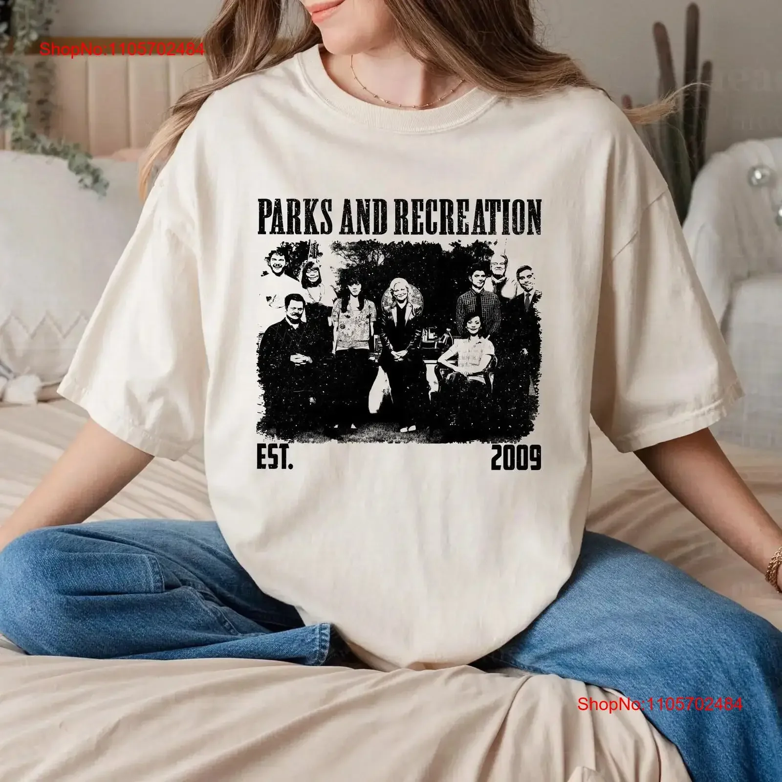 Parks And Recreation T Shirt Rec Film Vintage Retro Classic s for him Christmas vintage Washed Breathable Top For Everyday Wear