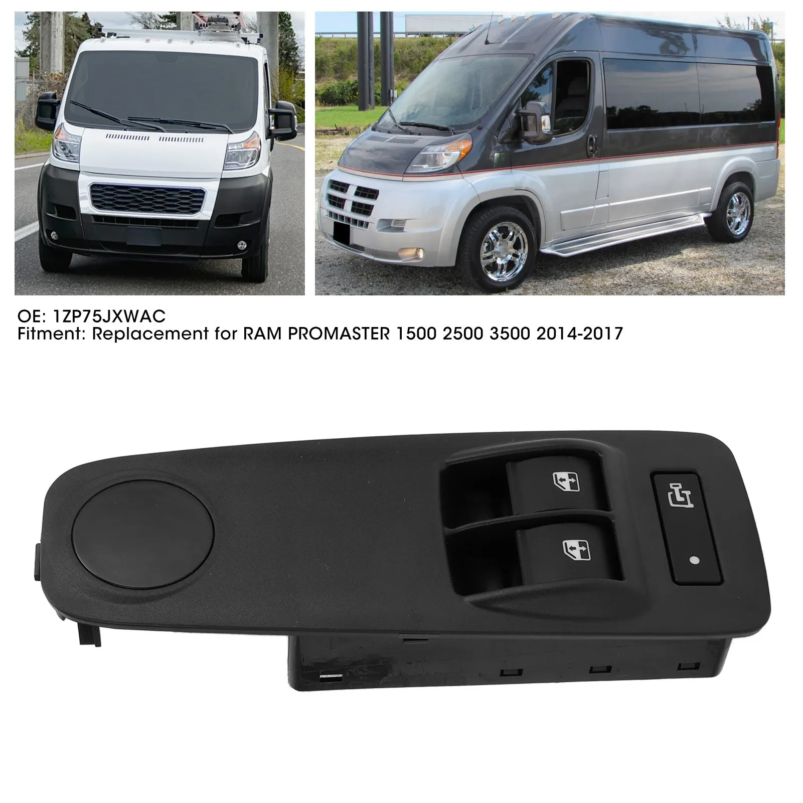 

Electric Window Control Power Window Front Door 1ZP75JXWAC Replacement for 1500 2500 3500 2014‑2017