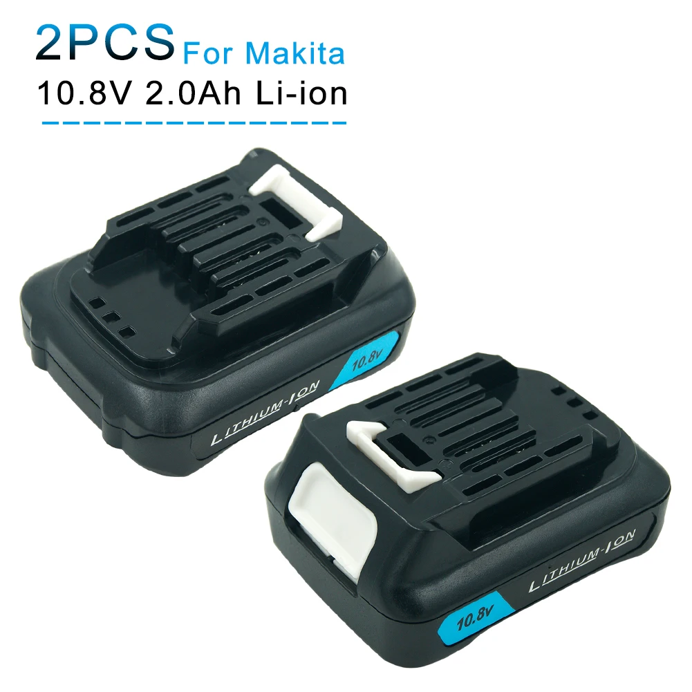 10.8V 12V Max 2000mAh Oplaadbare Li Batterij en Oplader voor Makita Elektrisch Gereedschap BL1015 BL1040B BL1020B BL1041 BL1016 BL1021