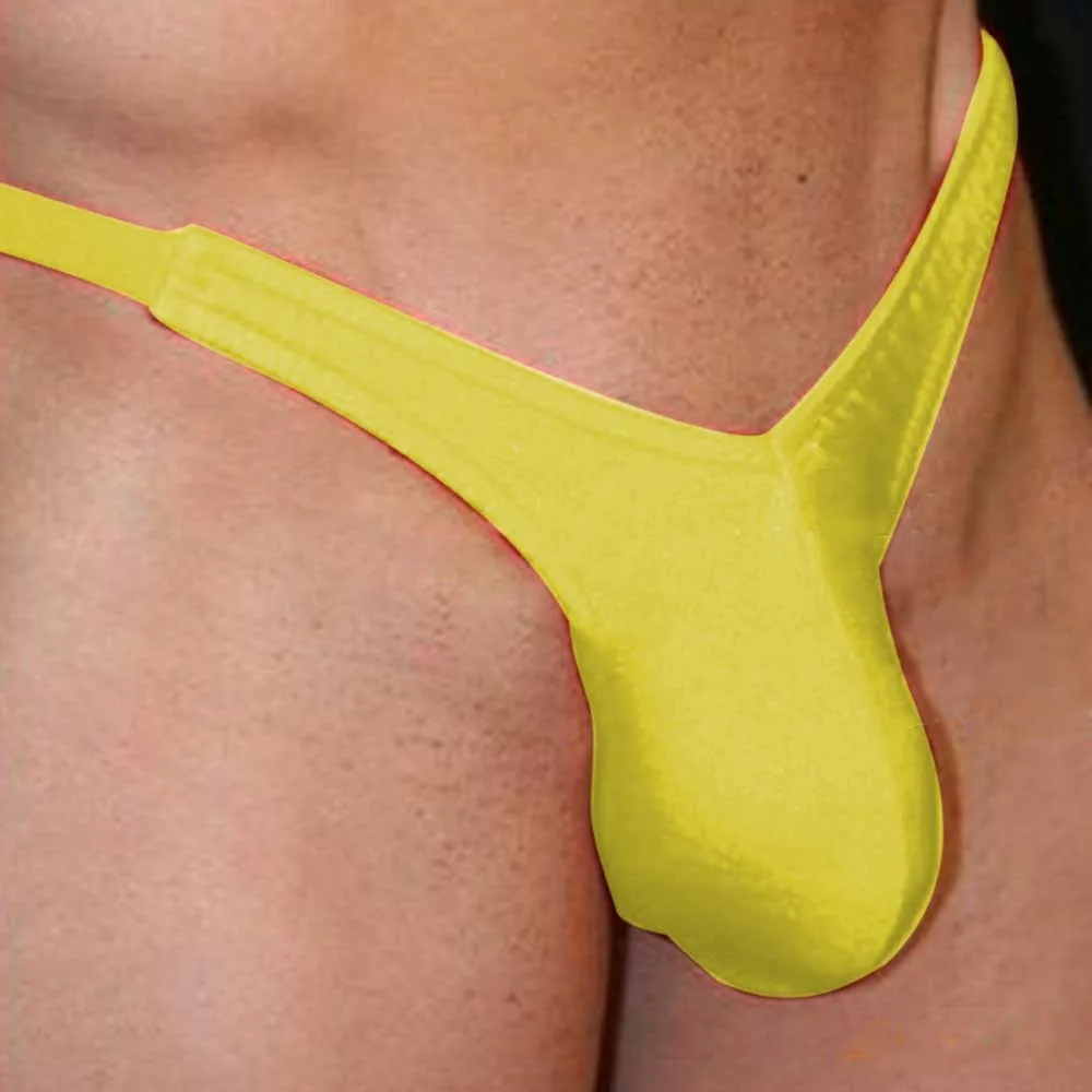 Breathable Men\'s Underwear Underpants Bulge Pouch G-string Jockstrap Male Panties Plain Thong Bikini Knickers