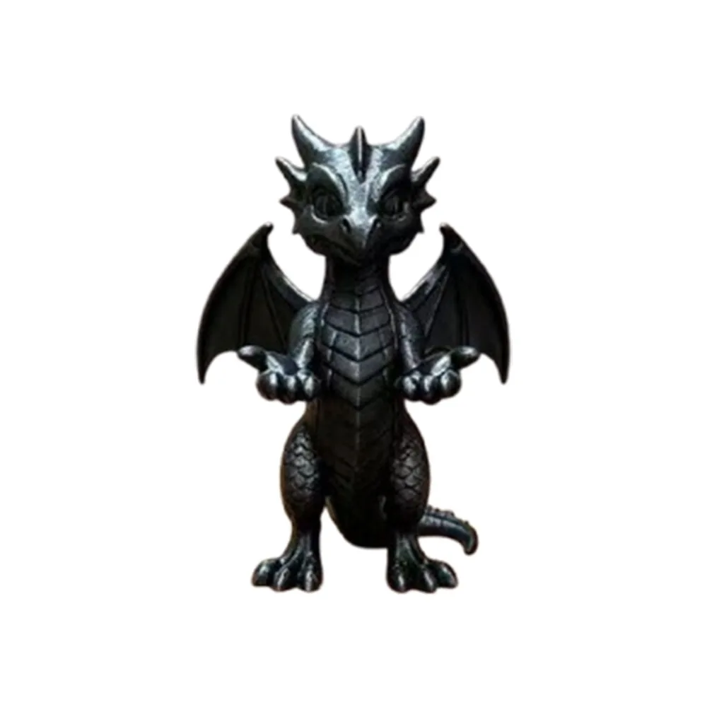 3D Printed Dragon Shaped Pen Holder Oriental Myth Cartoon Dragon Pen Stand Statue Vintage Style Plastic