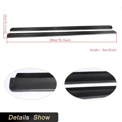 Sidokjolar, förlängningar för Mercedes Benz C-klass W204 C63 2D 4D 2008-2014 Stötfångare, läpp, karosserikit, kolfiber 6 best sales w204 sidokjol - №6