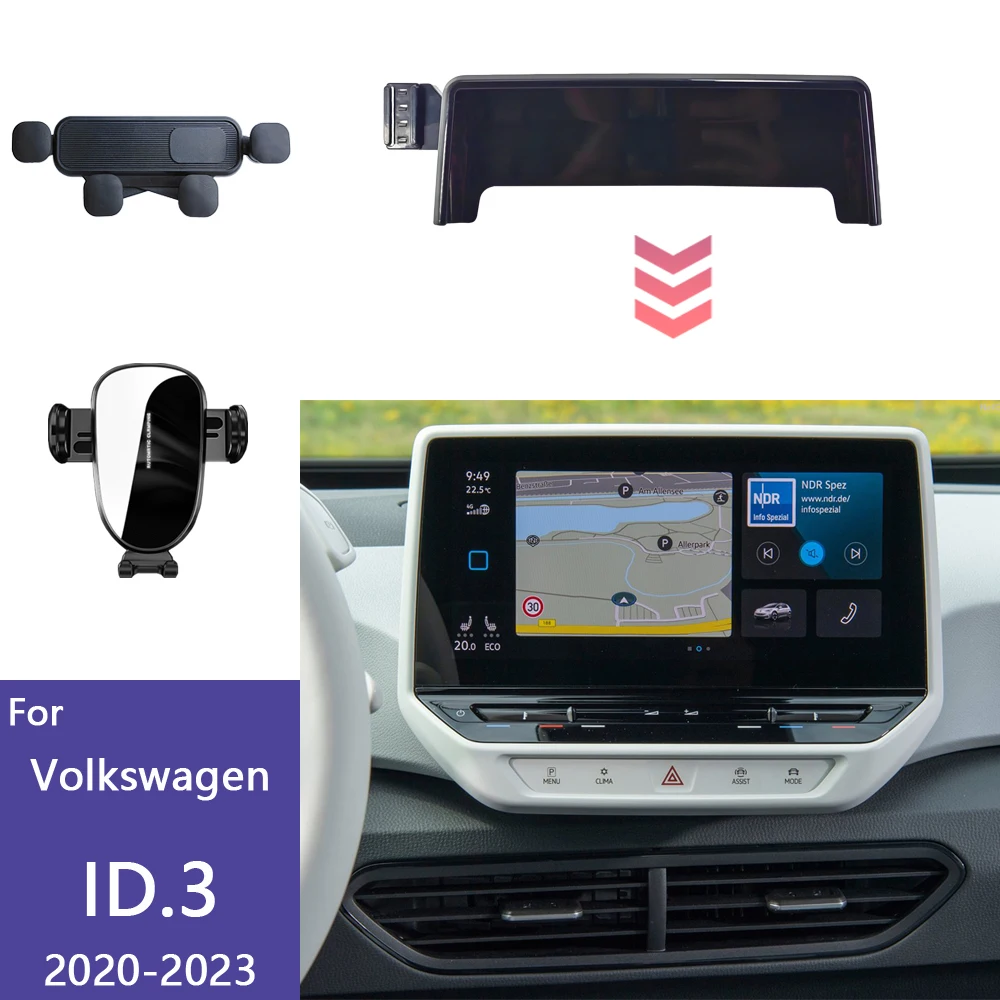 For Volkswagen ID3 ID 3 2020 2021 2022 2023 Car Phone Holder Base Wireless Charging Stand Mobile Phone Mount Car Accessories