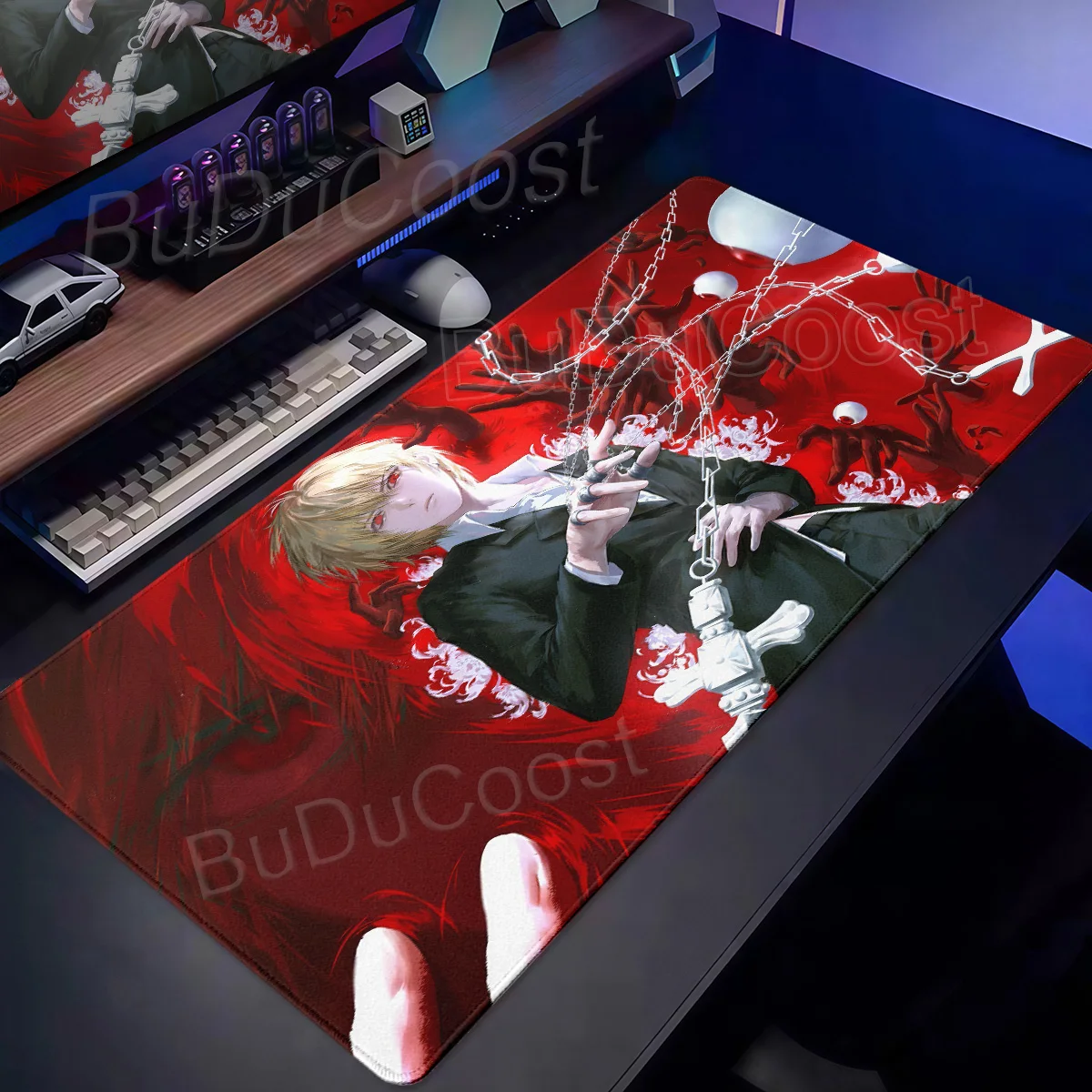 Large PC Gaming Playmat Anime H-Hunter x hunter Mouse Pad HD Mechanical Keyboard Desk Mat Rubber Locking Edge Non-Slip Tablepad