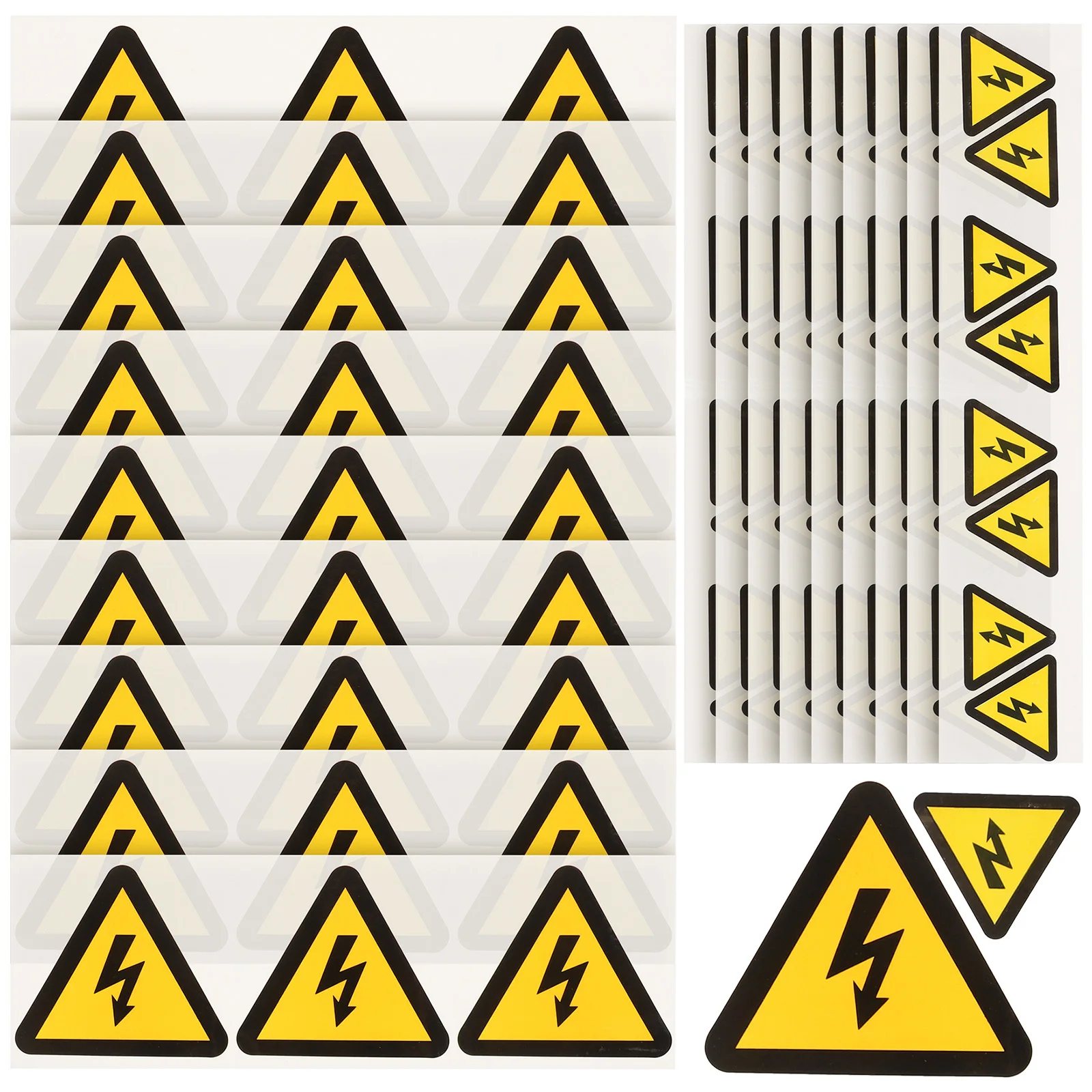 30pcs Caution Electric Shocks Sticker Lightweight Safety Warning Decal For Electrical Panel Equipment High Voltage Sign