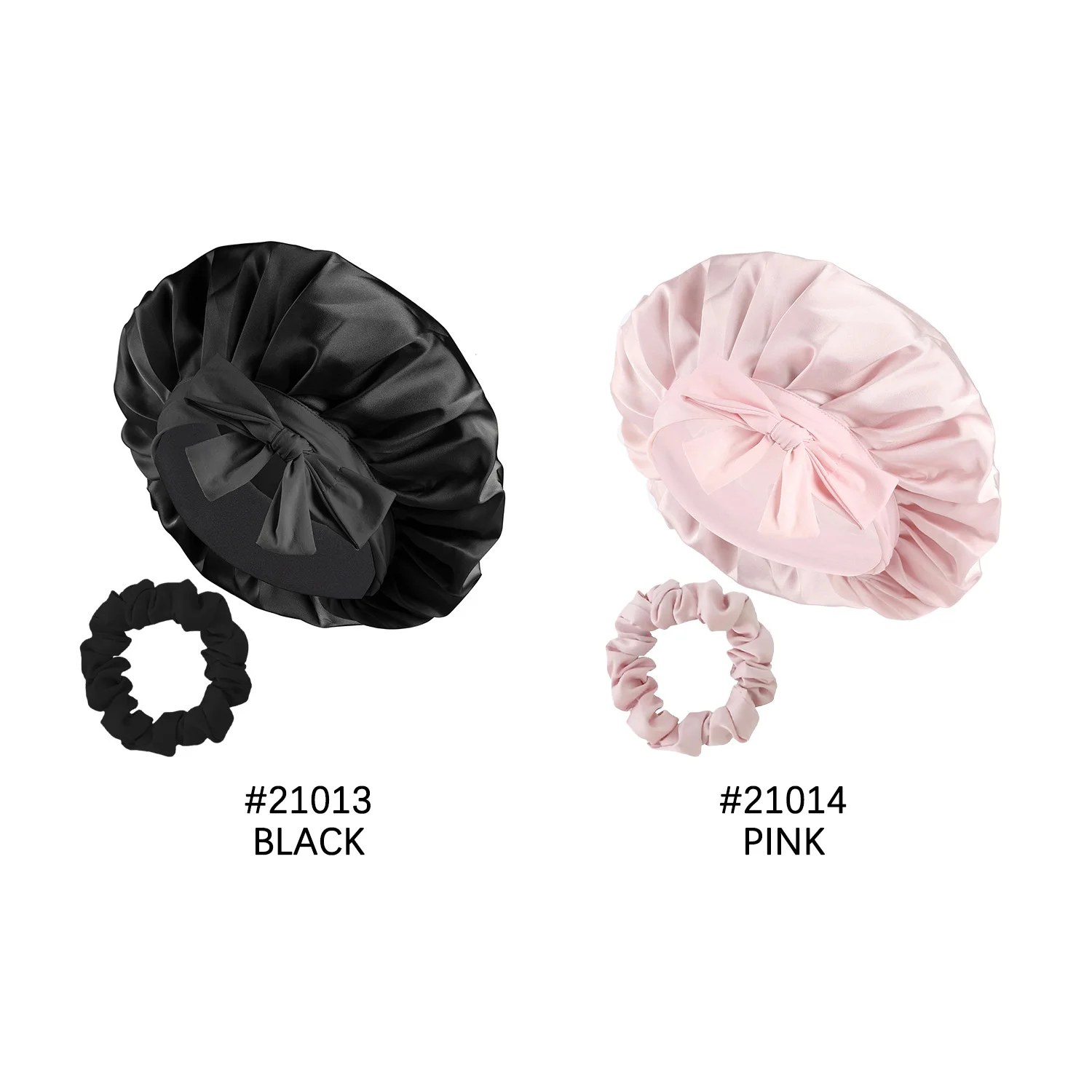 Satin Bonnet Silk Night Sleeping Cap Natual Pure Silk Hair Wrap Headwrap For Women Curly Braid Hair Nightcap Scrunchie Set