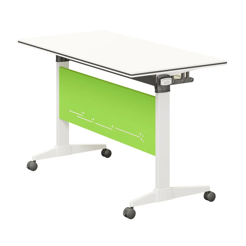 

Training folding table splicing mobile strip conference table and chair combination desk office staff double mobile splicing