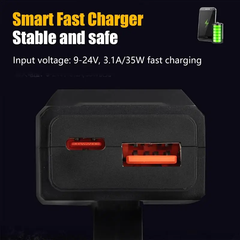 USB Motorcycle Charger Port PD35W USB Type C Phone Charger Fast Charging Motorcycle USB Fast Charger Waterproof USB Type C Phone