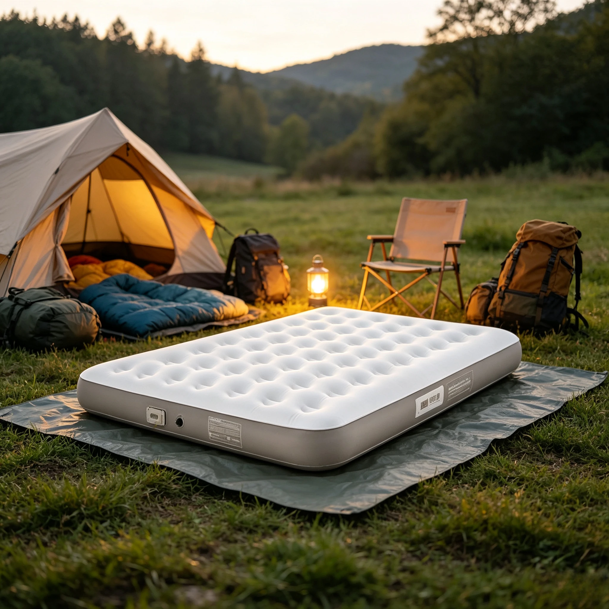 Auto‑Inflatable Mattress, Foldable Floor Sleeping Mat, Portable Air Bed for Household Guest Rest, Tent Camping and Outdoor