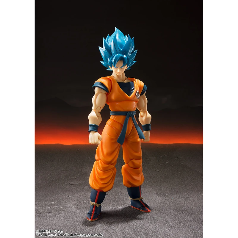 100% Original Bandai S.H.Figuarts Shf Super Saiyan God Super Saiyan Son Goku Super Blue Dragon Ball Super Broly Genuine In Stock view 3