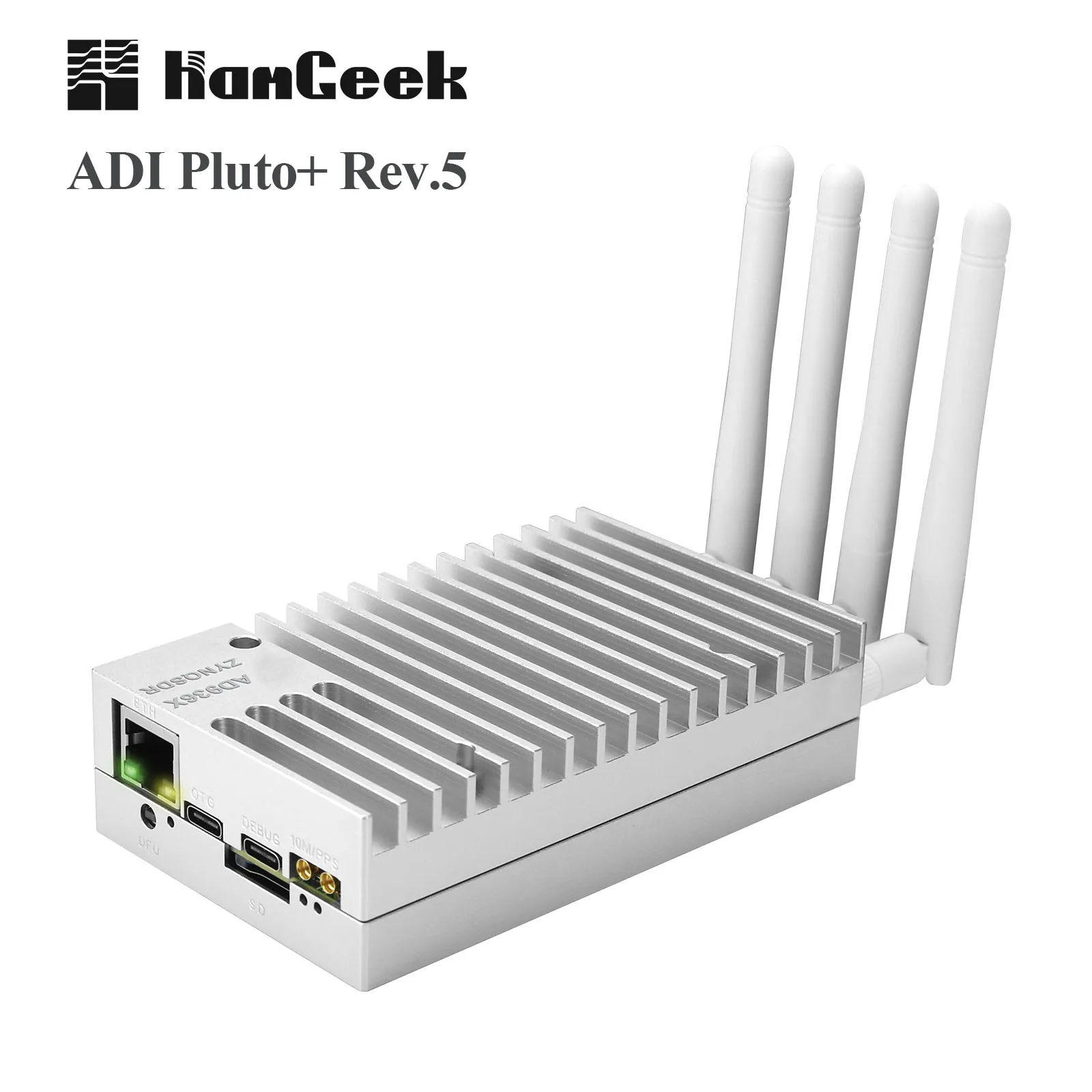 HamGeek ADI Pluto+Rev.5 70Mhz-6Ghz SDR AD936x XC7z020 FPGA (con Carcasa) para Libiio iioscope SDRsharp Matlab