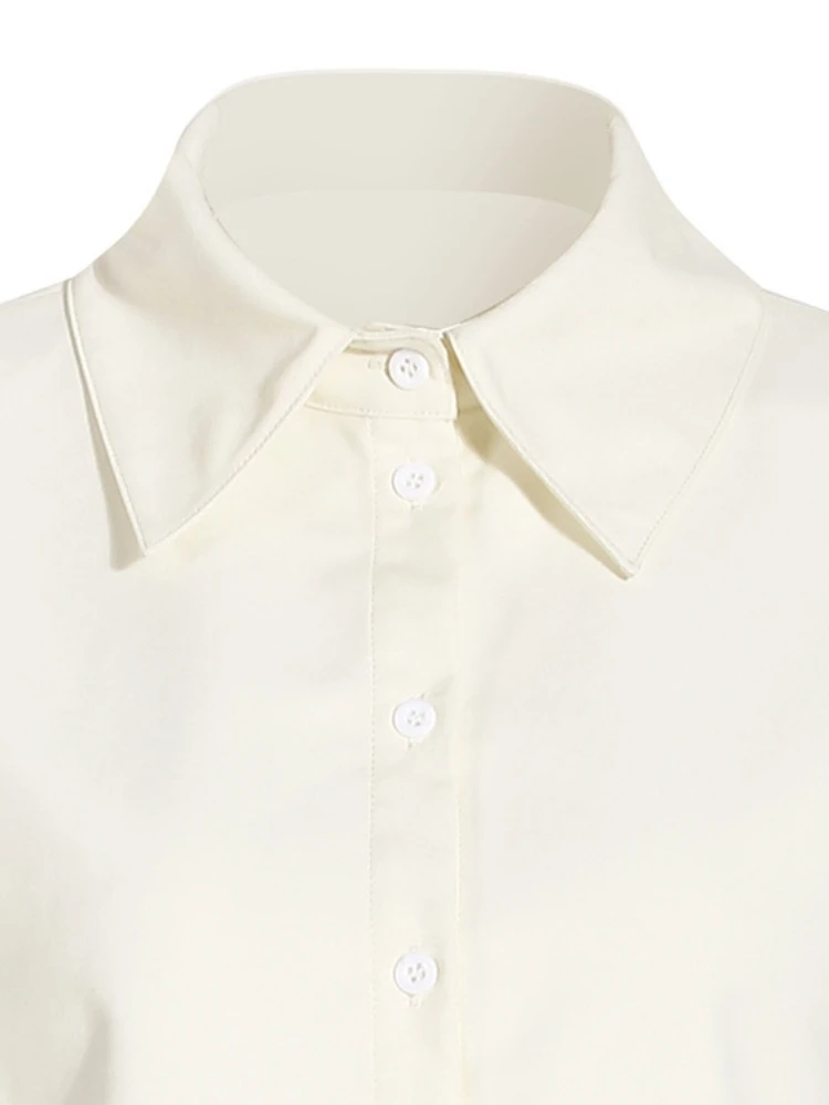 Sexy em camadas oulder awl colheita topo e orts conjunto de duas peças feminino outono faion design cor pura pétala sve colarinho