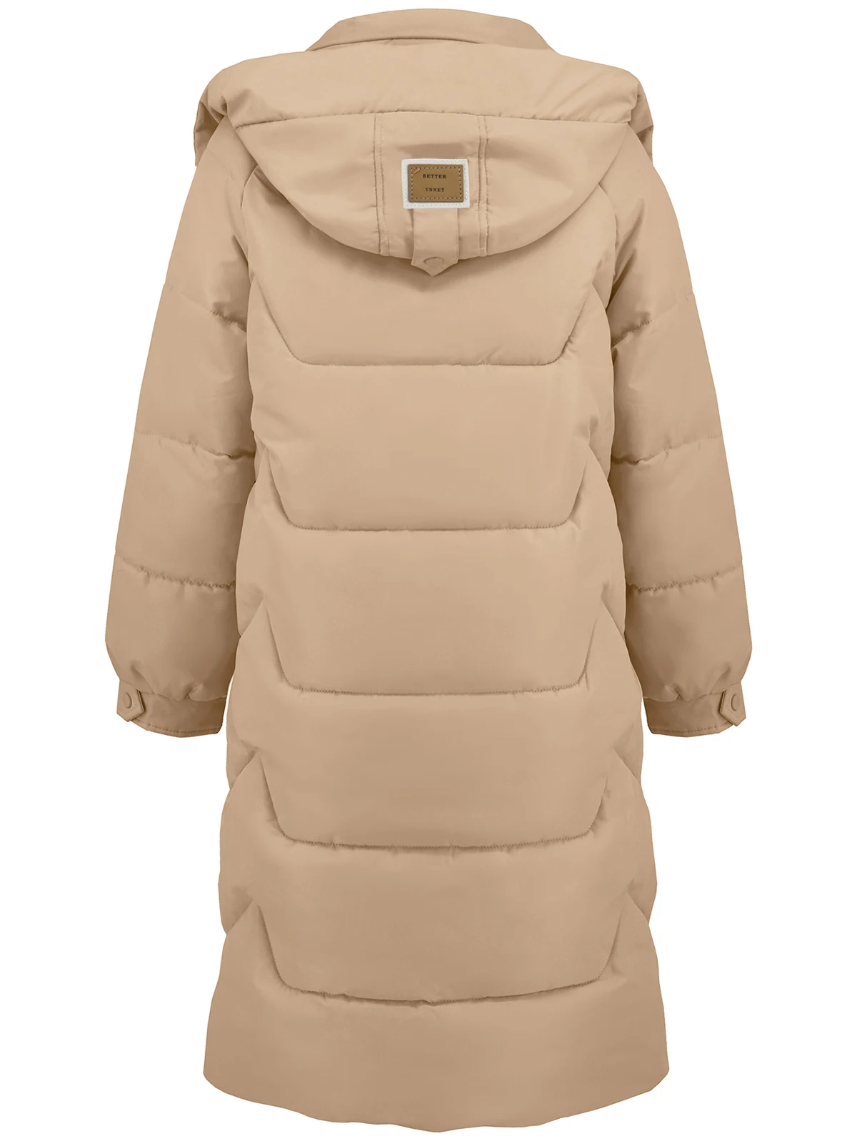 Autumn Winter Women’s Padded Jacket Stand Collar Wide-Waisted Hooded Long Coat For Elegant Lady