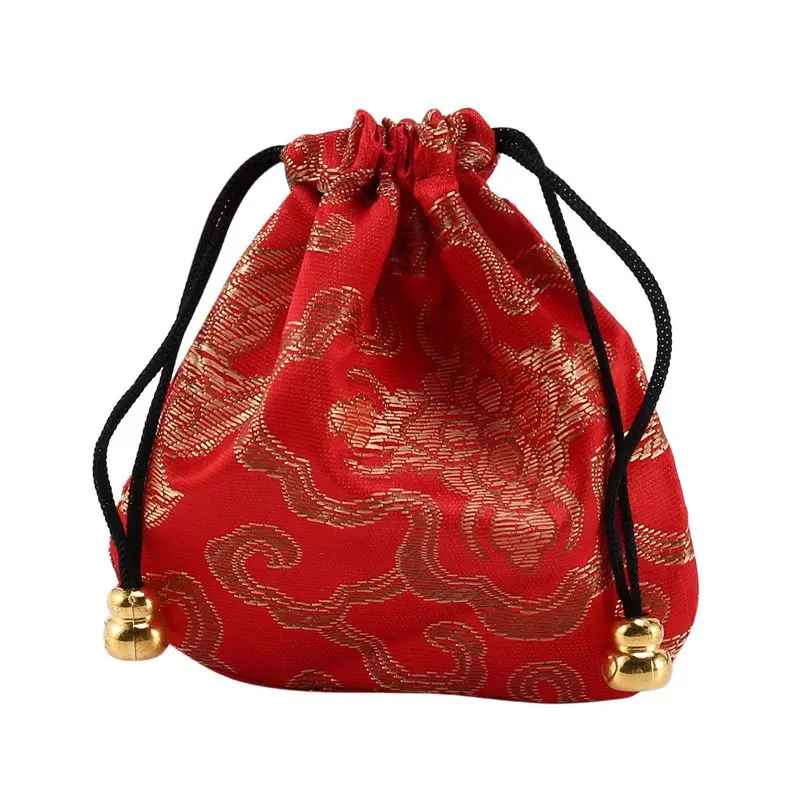 NEW-240Pcs Silk Brocade Jewelry Pouch Bag, Drawstring Coin Purse,Gift Bag Value Set
