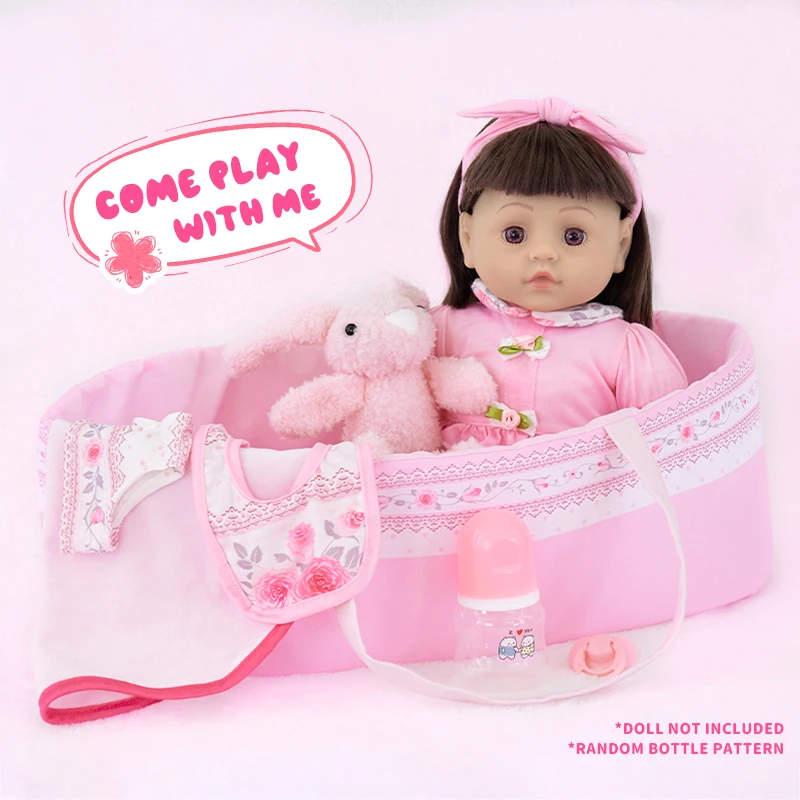 Lovely Pink Series Sleepwear set Doll Accessories Clothes Swimwear Mini Bow Dress For Rebirth Doll 18Inch Baby Doll DIY Toy Gift