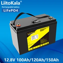 LiitoKala 12V 100Ah 120Ah 150Ah LiFePO4 Battery 12.8V Power Battery For RV Campers Golf Cart Off-Road Off-Grid Solar Wind