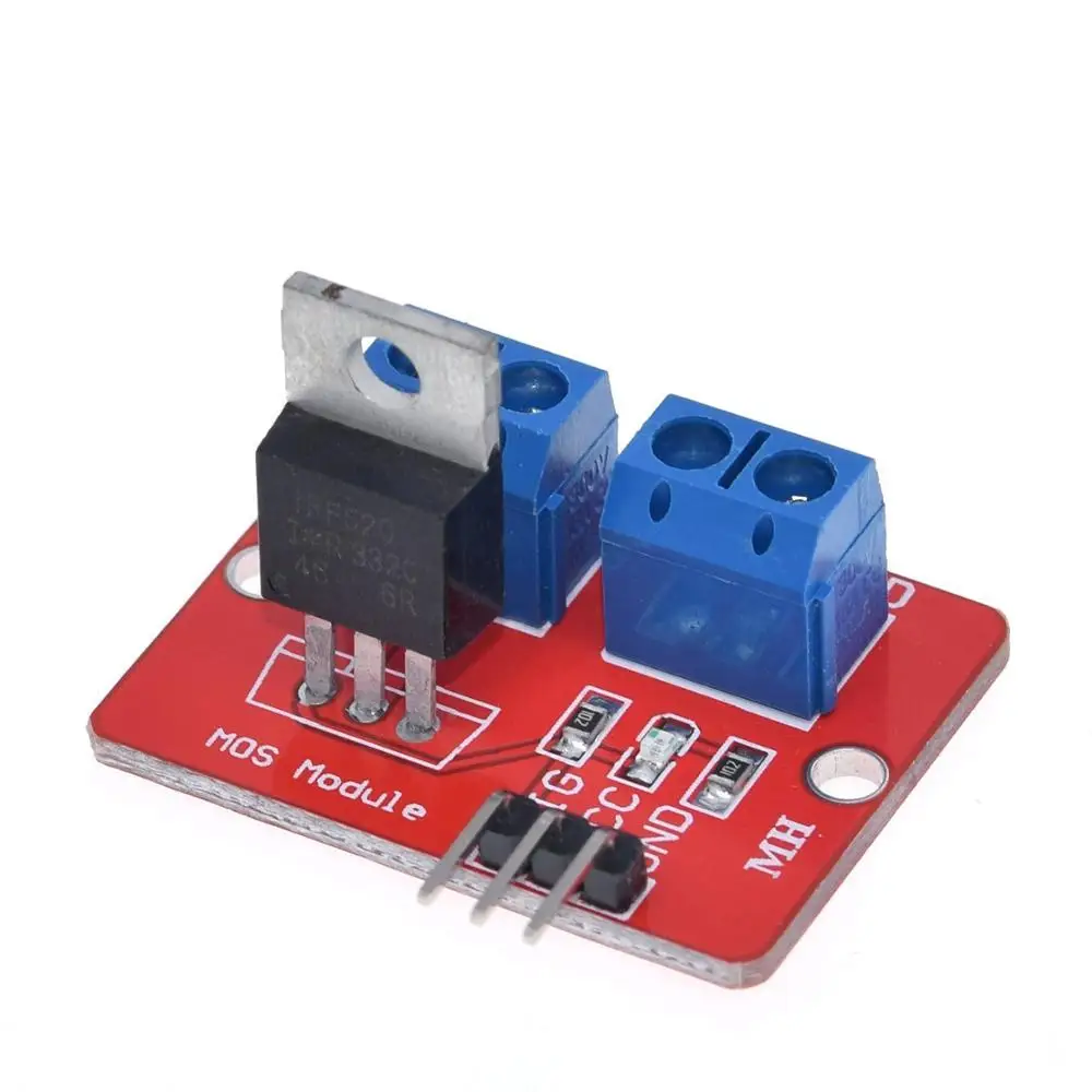 Módulo Driver MOSFET IRF520 de 0-24V para Eletrônicos Inteligentes (1/2/4 Peças) - Compatível com Arduino, MCU, ARM e Raspberry Pi