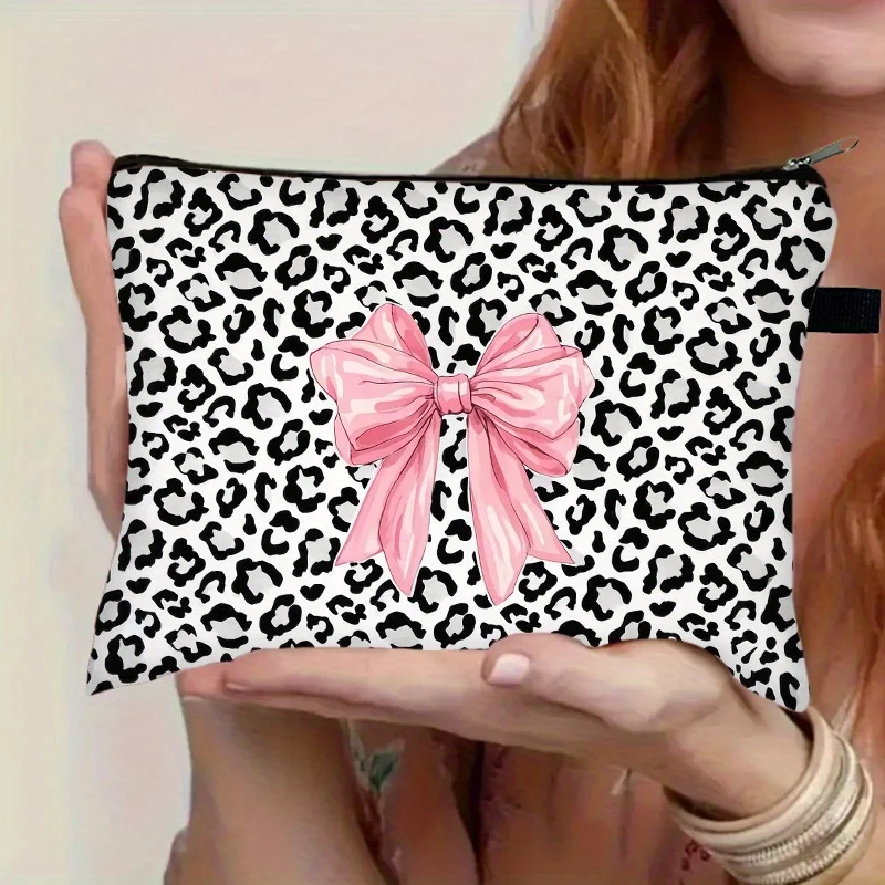 قطعة واحدة من حقائب مكياج بطبعة الفهد، وحقائب تخزين محمولة، ومكياج نسائي، ومنتجات العناية بالبشرة، وحقائب اللمس وأدوات الزينة #3