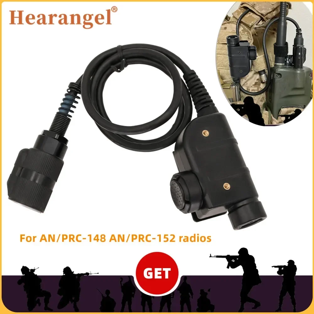 

Tactical PTT 6 Pin Silynx Ptt for AN/PRC148 152 Walkie Talkie Compatible with PELTO/MSA Headset&TAC-SKY Shooting Airsoft Headph