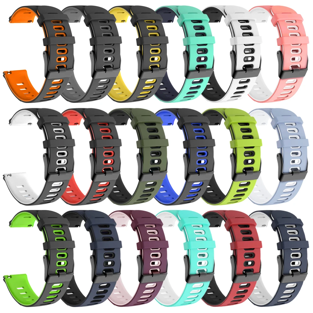20mm 22mm Watch Strap for Garmin Forerunner 70 170Music 570 265 255 165 Rubber Band for Garmin Active 6 5 4/Venu 3 2 SQ Bracelet view 4